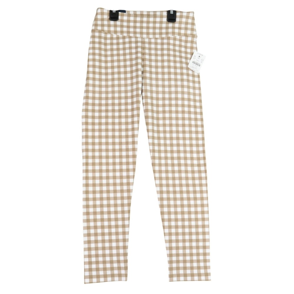 J.Crew Cropped Legging Womens XS Gingham Checkered High Waisted Casual Wear
